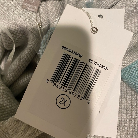 Evolution By Cyrus Colorblock Hooded Waffle Top NWT Size 2X - Picture 8 of 11